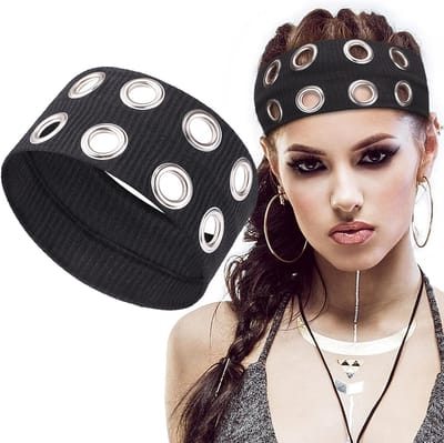 Holle Ondersteunende Haarband voor Vrouwen - Elastische Hoofdband voor Y2K, Punk en Grunge Stijl - Brede en Comfortabele Haaraccessoire voor Casual Gebruik