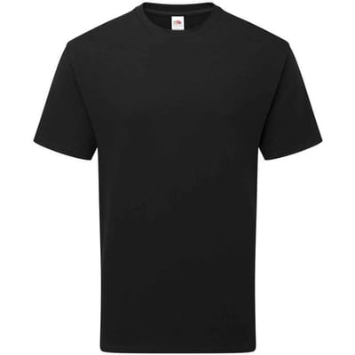 Fruit of the Loom Katoenen uniseks T-shirt voor volwassenen (Zwart)