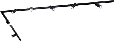 Ledvion - Smart LED Railverlichting 3M + 7 Railspots (4.9W - RGB - Zwart - Dimbaar) - 1-Fase