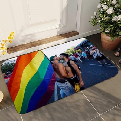 1 stuks Gay Lesbisch LGBT Regenboog Liefde Badkamer Absorberende Matten Antislip Matten Huisdecoratie Benodigdheden Tapijten Huis Keuken Vloermatten 40x60cm