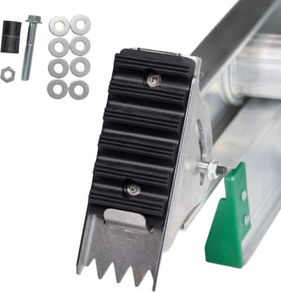 Ladder poten - Antislip reparatie - Veilig werken - Robuust aluminium - 9.9 cm breed - Grijs