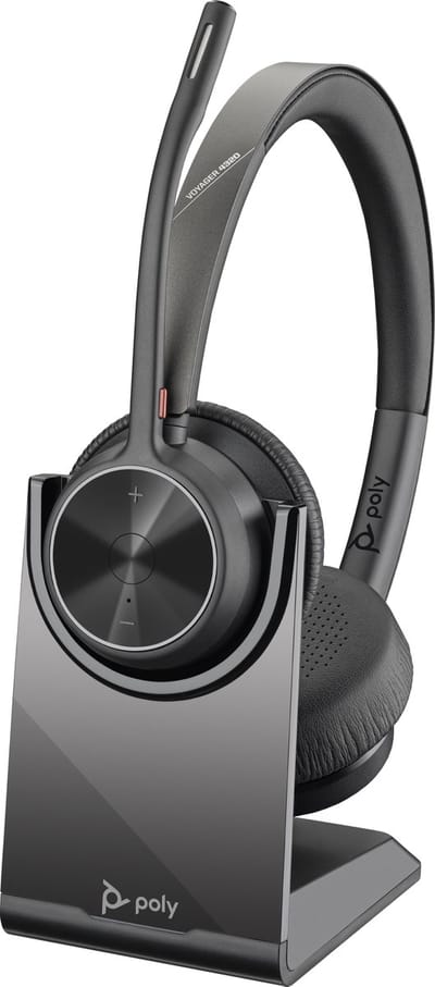 HP Poly Voyager 4320 USB-C Headset +BT700 Dongle On Ear headset Bluetooth Stereo Zwart Noise Cancelling Computer