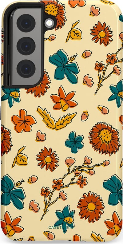 Casetastic Hoesje Geschikt voor Samsung S22 - Stijlvolle Beschermende Duo-layer Case - Boranisch veld