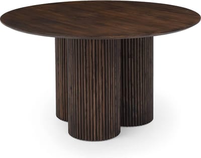 Goossens Melani Eettafel - Hout - 137 x 76 x 137 cm - Rond - bruin