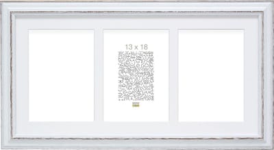 Deknudt Frames fotolijst S221H3 P3 - wit met accent - 3 foto's 13x18