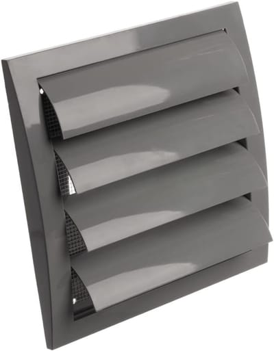 Ventilatie Rooster Ø 125mm met Lamellen en Insectenbescherming - Duurzaam en Weerbestendig