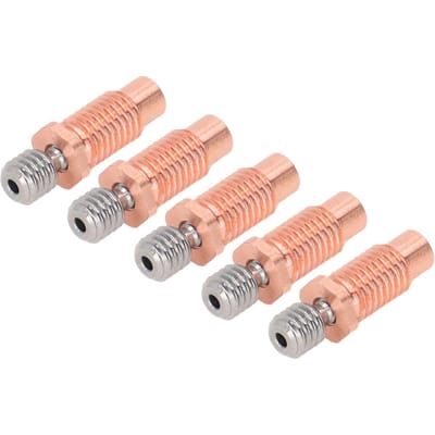 5 Stuks Bi-metaal Keel Hoge Hardheid Slijtvastheid 3D Printer Heatbreak Keelbuis met M6 M7 beige