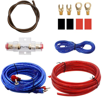 Complete 10GA Kabelset voor Auto Audio Eindversterker en Subwoofer (4,5 meter)