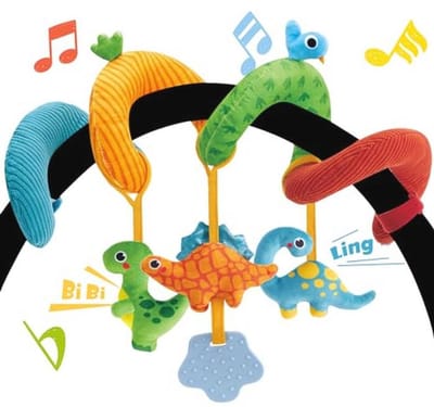 Solidchoice - Speelgoed Ketting voor Kinderwagens met Dinosaurus Thema