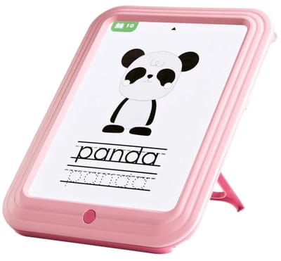 Silvercrest Tekentablet - Tekenbord - Roze - Met uitklapbare standaard - Bevordert op speelse wijze de creativiteit, fantasie en leerbereidheid - Eenvoudig te reinigen - Op batterijen - Met 7 LED-kleuren en 2 lichtmodi - met 6 kleuren
