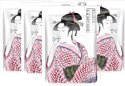 MITOMO Collageen & Lithospermum Sheet Mask - Anti Aging Gezichtsmasker Vrouw - Huidverzorging - Japans - 4 x 25g