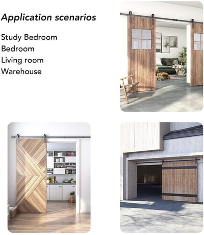 Dailygoods- Schuifrollen Kit - Opknoping Rail - Katrol voor Schuurdeur - Wielen voor Slaapkamer/Woonkamer - Hoogwaardige Hardware - Verbeter werkefficiëntie - Deursysteem