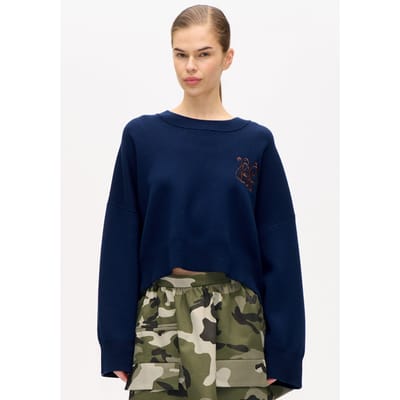 Baum und Pferdgarten Catie Sweater Baritone Blue Size: L | Long-Sleeved Tops Outlet | Dames | Blauw