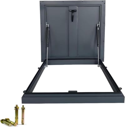 Dakluik Staal - Zolderluik Kelderluik - Veilige Toegang - Gegalvaniseerd - 70x70cm - Grijs