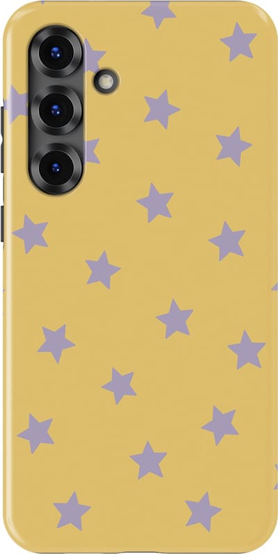 DripCase Hoesje Samsung Galaxy S25 Plus | Sterren Design | Magnetisch Opladen | 2-in-1 Ontwerp | Stars Backcover Sunny Lilac