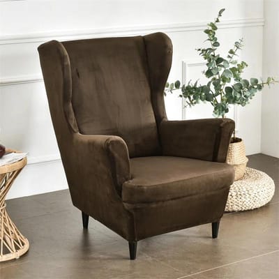 Fluweelzachte Oorfauteuilhoes Elastisch Relax Oorfauteuil Slipcovers Stretch Spandex Oorfauteuilhoezen met Zitkussenhoes