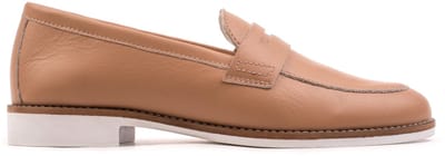 Omnio code loafers dames tan leer