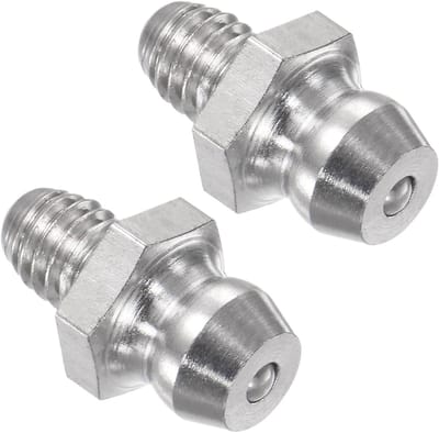 Rechthoekige RVS Smeernippel M5 x 0.8mm | Hydraulische Smering | Vervangende Nippels voor Olielekkage - Set van 2 Stuks
