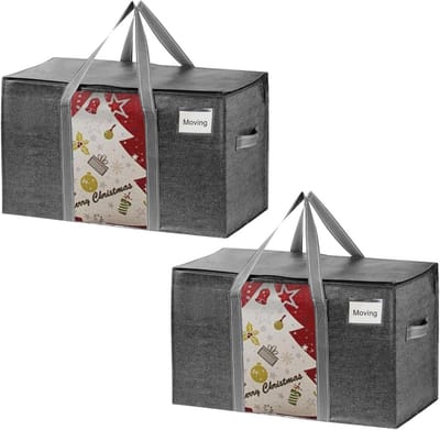 Verhuiszakken - Opbergzakken - Spullen Verhuizen - Staat Rechtop - 2 Pack - Donkergrijs