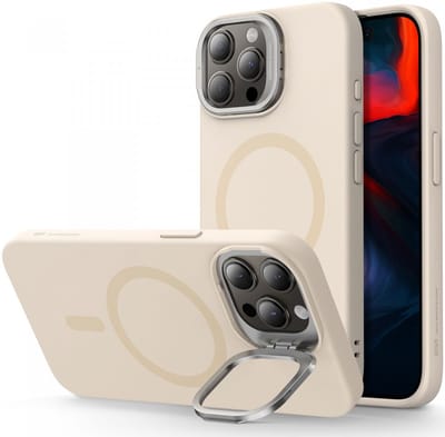 ESR Cloud Kickstand Hoesje MagSafe Beige Geschikt voor Apple iPhone 15 Pro Max