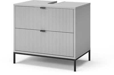 Vicco Eliza Wastafelonderkast – 70 x 63 cm Met 2 uittrekbare laden Grijs
