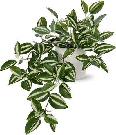 Realistische Kunstplanten in Keramische Potten - Hangende Decoratieve Plant voor Binnen en Buiten, Perfect voor Thuis, Kantoor, Badkamer en Keuken