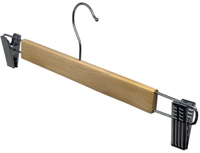 Concorde broeken/rokken kledinghangers - set 3x stuks - hout - 33 cm - Kledingkast hangers/kleerhangers/broekhangers