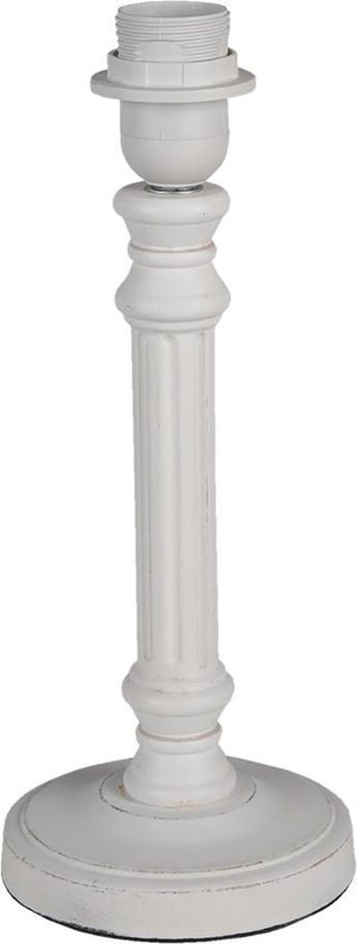 Clayre & Eef Lampenvoet Ø 13x32 cm Wit Hout