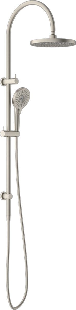 Owen & Finch Inbouw Doucheset Ø250 – Geborsteld Nikkel | Brushed Nickel – Messing – Regendouche & 3-standen Handdouche