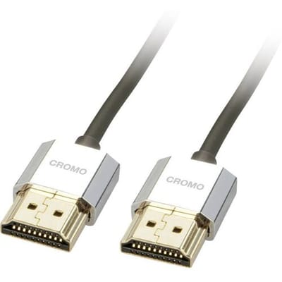 LINDY 41670 HDMI-kabel HDMI Aansluitkabel HDMI-A-stekker, HDMI-A-stekker 0.50 m Zwart 4K UHD