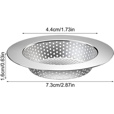 Filtre d'évier de cuisine en acier inoxydable, filtre d'évier en maille, crépine d'égout, crépine d'évier de salle de bain, filtre de trou de vidange, siphon white