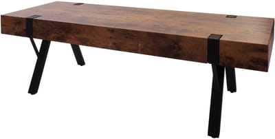 TV-rek MCW-L54, TV-tafel lowboard TV-tafel, metaal 42x120x40cm ~ donker wild eiken