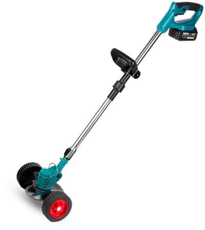 Joorly Grastrimmer - Onkruidborstel - Onkruidverwijdering – Onkruidkrabber - Onkruid Schraper – Geschikt voor Tegels, Terras & Oprit – Handmatig Tuingereedschap - 21V 1500W – Elektrische Bosmaaier 3-in-1 – 12000 RPM – Accu Grass Trimmer