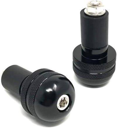 Stuuruiteinden Motorfiets - Handvatgewichten Paar - Trillingen Verminderen - Geanodiseerd Aluminium - 22 mm Stuurdiameter - Zwart