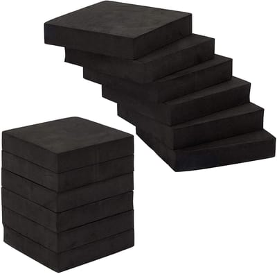 Dailygoods - Wasmachine-Pads - Trillingsdempers - Anti-Vibratie Onderlegger - 10x10x2CM - Rubberen Pads - Universeel - Geschikt voor Meubels - 12 Stuks
