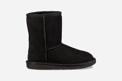 UGG® Classic Short II-laars voor kinderen  in Black, Maat 32.5, Dubbelzijdig