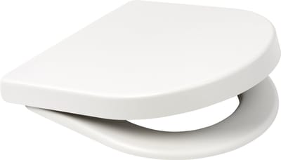 Plieger Nola/Kansas Toiletbril - D-Vorm WC Bril - Duroplast - Mat Wit - Met Deksel - Softclose - RVS bevestiging