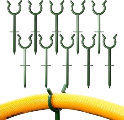 Slanggeleider Pinnen - Slanghouders Gids - Tuinirrigatie Organiseren - Eenvoudige Installatie - 19 cm - Groen