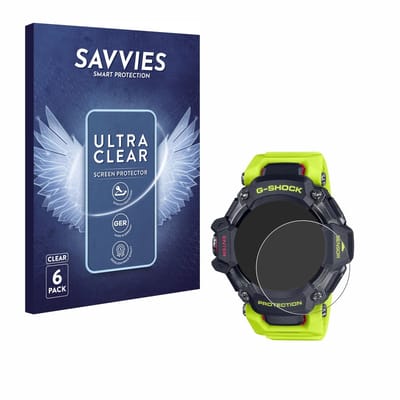 Savvies - Screenprotector voor Casio G-Shock GBD-H2000 - Folie Beschermfolie transparant 6 Stuks