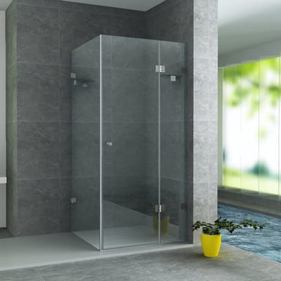 Aloni douchecabine met draaideur en beweegbare zijwand 8mm 80X80X195CM