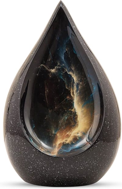 Unieke As Urn - 3 Liter - Teardrop - Druppel Urn - Crematie Urn - Uniek - Voor Huisdieren of Menselijk As - Crematie As - Decoratie Urn - Holy