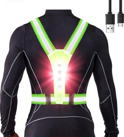 Hardloopverlichting - USB-oplaadbaar - Hoge Kwaliteit Led - Reflecterend Vest - One Size Fits All - Rood LED voor & achter