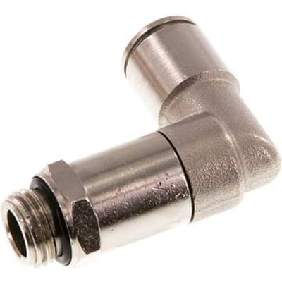 10mm x G1/4'' 90 graden L-verbinding Messing Insteekfitting Buitendraad Lange Huls Draaibaar NBR