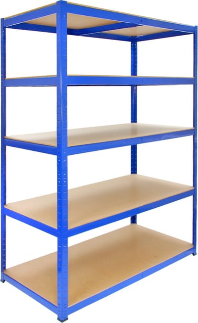 T-rax sterke opslagrekken - blauw - 120cm b x 60cm d - set van 10