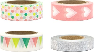 Partydeco - Decoratief tape - mix - pastel