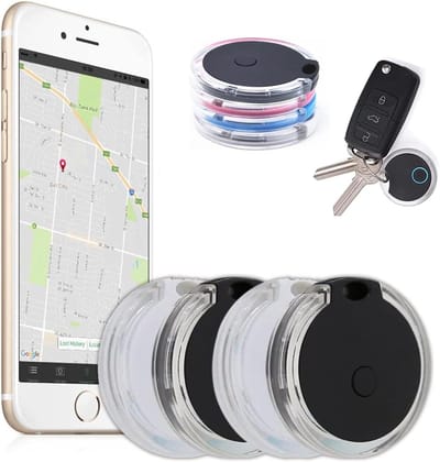 Smart Tracker Set - Sleutelvinder Alarm - Spullen Terugvinden - Twee-weg Zoeken - 4 Stuks - Zwart