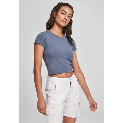 Urban Classics - Stretch Jersey Crop top - L - Blauw