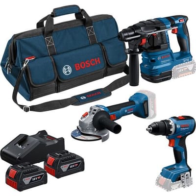 Bosch Professional 18V Toolkit - Combiset - GSR 18V-65 + GWS 18V-8 + GBH 18V-22 + 2x GBA 18V 4.0 Ah accu en GAL 18V-40 lader