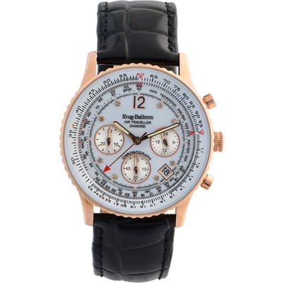 Krug Baumen 400702DS Air Traveller Diamond Heren Horloge 40mm