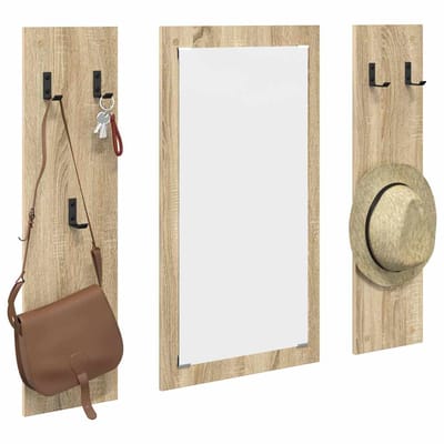 vidaXL - Wandgemonteerde - kapstok - Muurmontage - Sonoma - Eik - 96 - x - 1,5 - x - 90 - cm